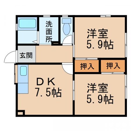 笠田駅 徒歩10分 1階の物件間取画像